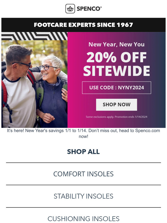Spenco Holiday Sale - Shop Now!