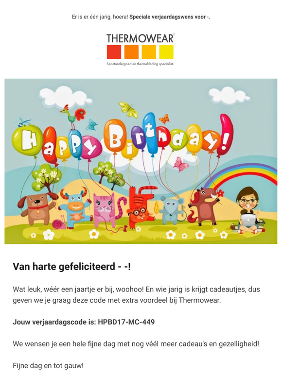 🍰  Van harte gefeliciteerd met je verjaardag!