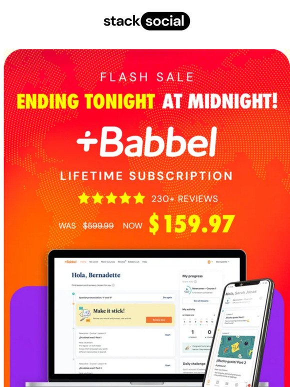 Babbel's Flash Sale Ends at Midnight! ⏰