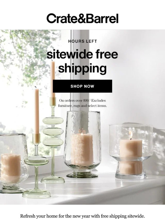 Crate and Barrel Email Newsletters Shop Sales, Discounts, and Coupon Codes