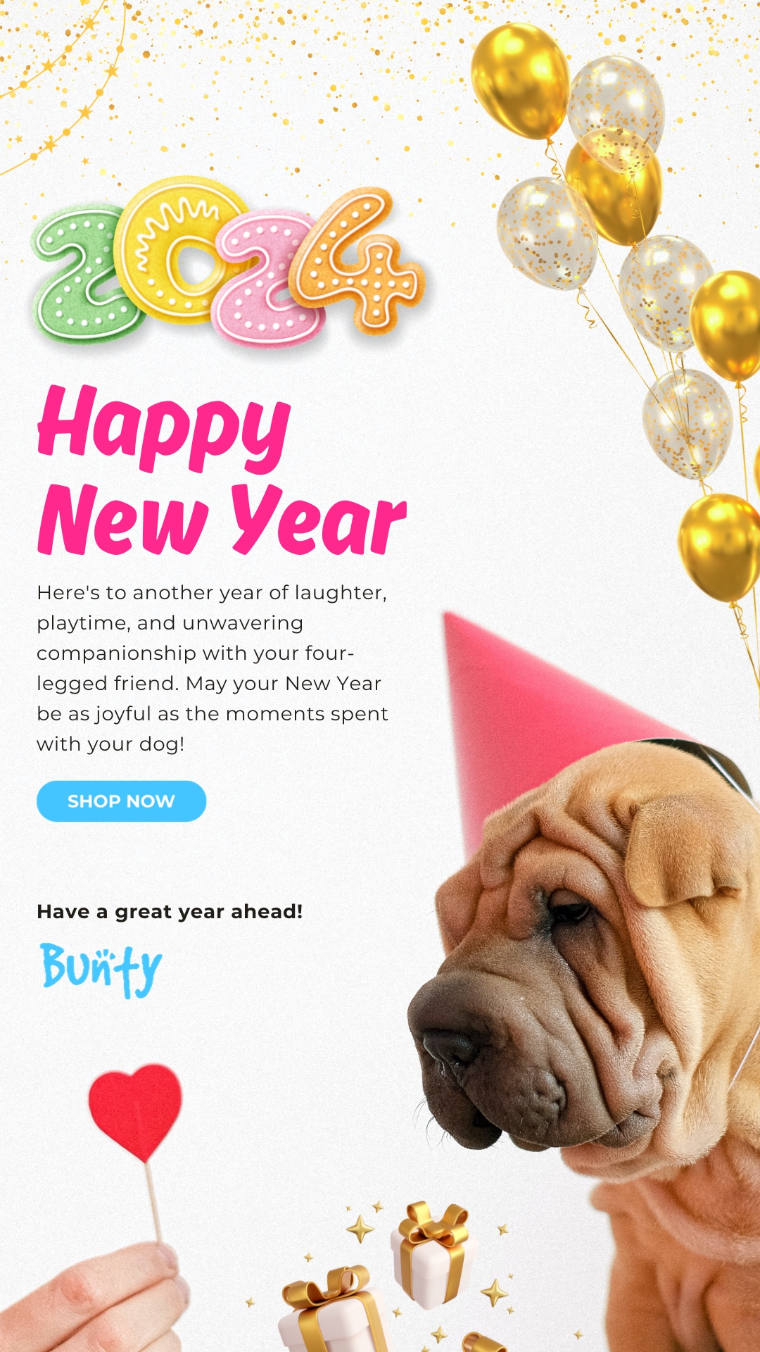 Bunty Pet Products New Year 2024 Resolution More belly rubs and