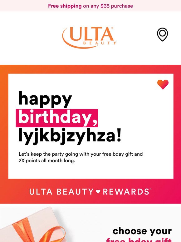 Ulta Newsletter subscriber