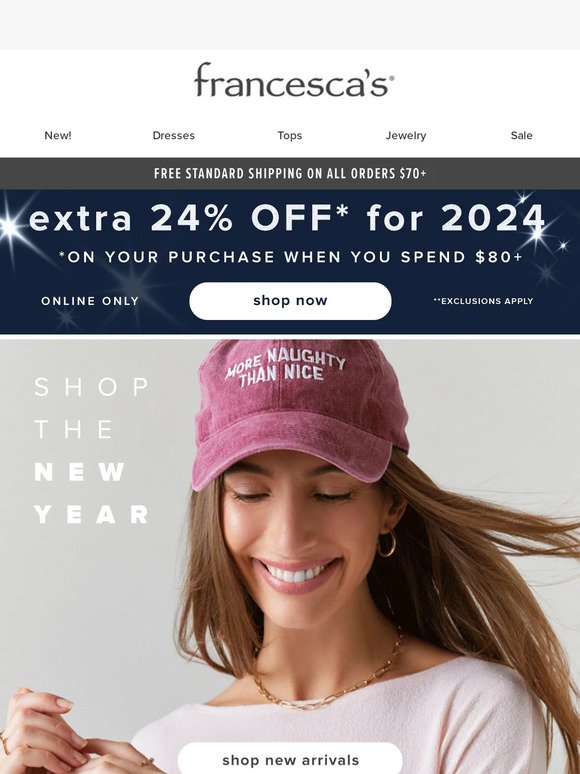 Shop in 2024 with EXTRA 24% Off