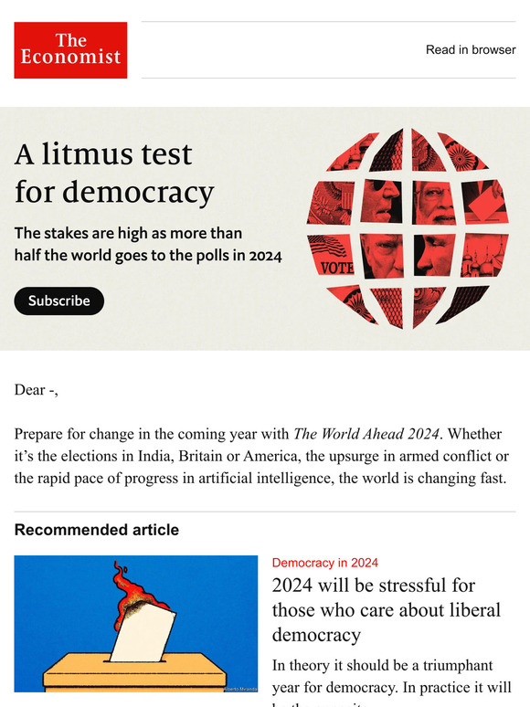 The Economist Dk Inside The World Ahead 2024 2024 will be stressful