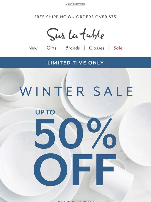 Sur la Table's winter sale has 50% off classic cookware sets, bakeware 