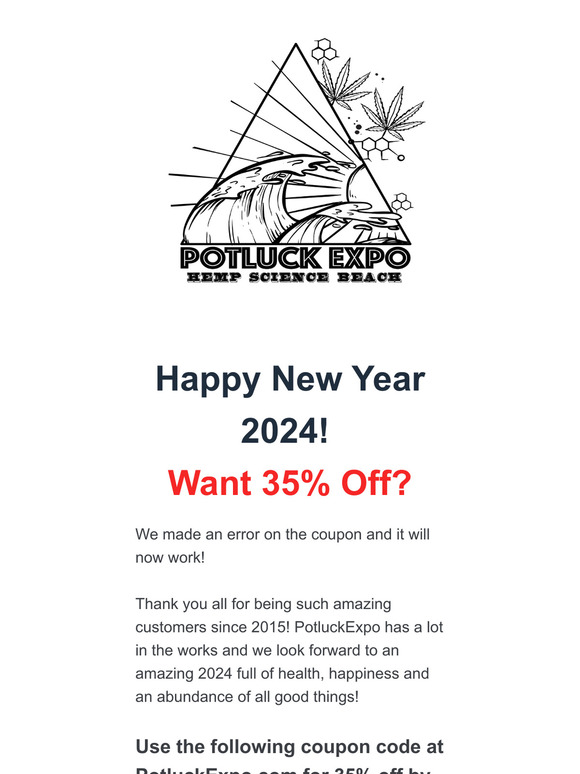 35% Off Coupon *correction* | Happy 2024!