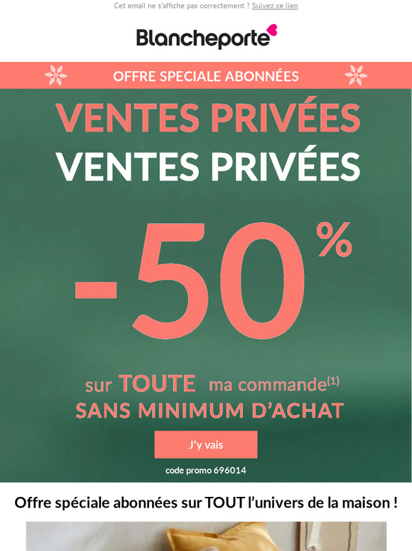 blancheporte FR: Ventes Flash jusqu'à -75%, vite !