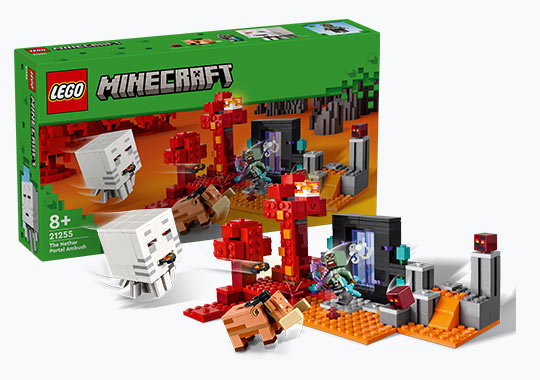LEGO Minecraft 21255 The Nether Portal Ambush Toy Set