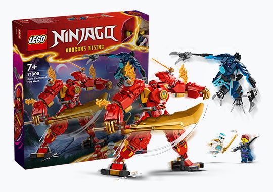 LEGO NINJAGO 71808 Dragons Rising Kais Elemental Fire Mech Ninja Set