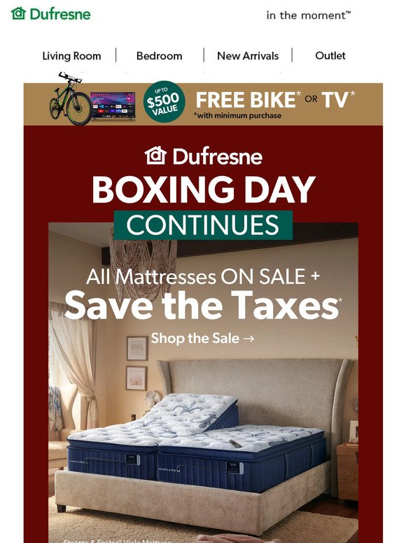 💫 All Mattresses on Sale + Save the Taxes*