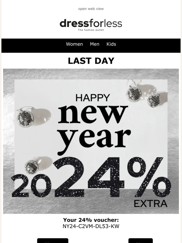 Last chance: Your 24% voucher is only valid today!