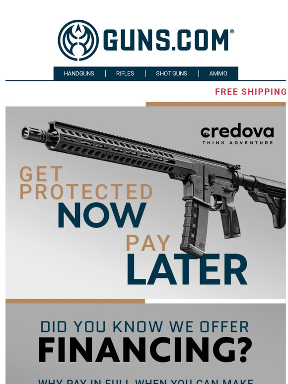 Get The Gun You Want Now With Pay In 4 From Credova! Milled