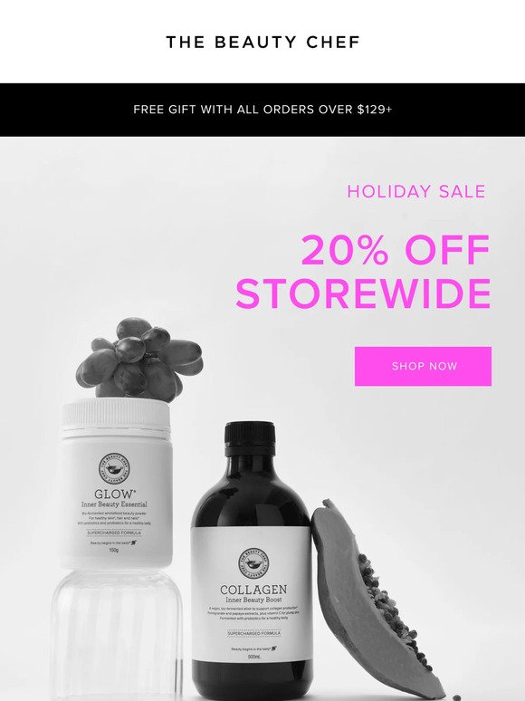 20% off storewide—no exclusions