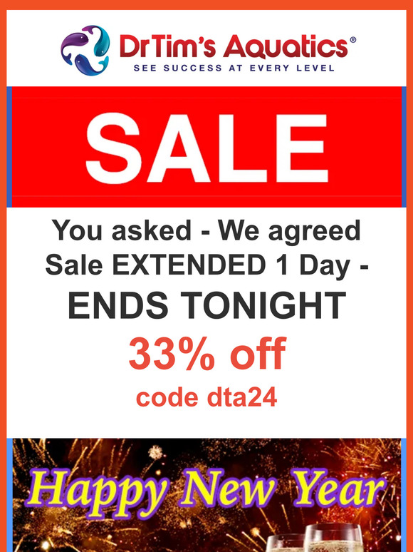 HAPPY NEW YEAR | 33% Off Site Wide on DrTim's*, Reptile Systems and ASF EXTENDED 1 DAY ONLY