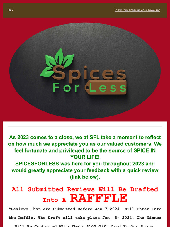 Reminder! ENTER OUR RAFFLE!+Show Appreciation to SFL for 2023!