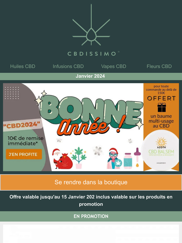 Bonne nouvelle Année 🥳 en Bonne Santé 👨‍⚕️avec Cbdissimo