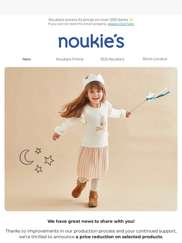 Noukie's lowers its prices...