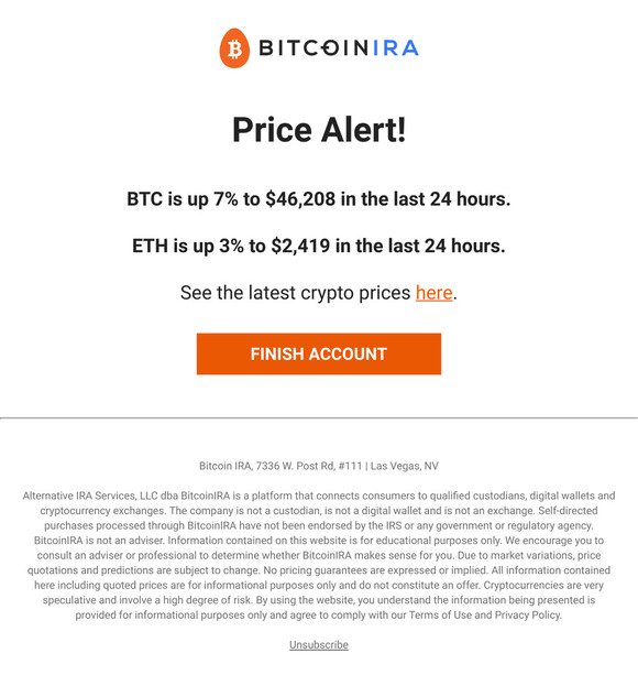 [Price alert] BTC is up 7% and ETH is up 3%