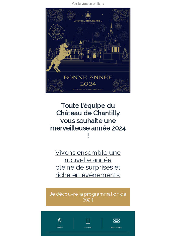 Domaine De Chantilly Meilleurs vœux pour l'année 2024 ! 🎊 Milled