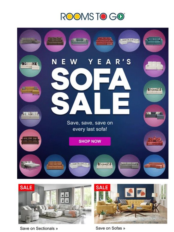 Big New Year's Sofa Sale savings start now!