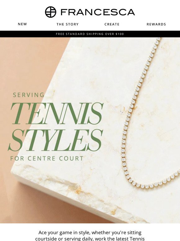Serving Style: Tennis Necklace Edition 🎾