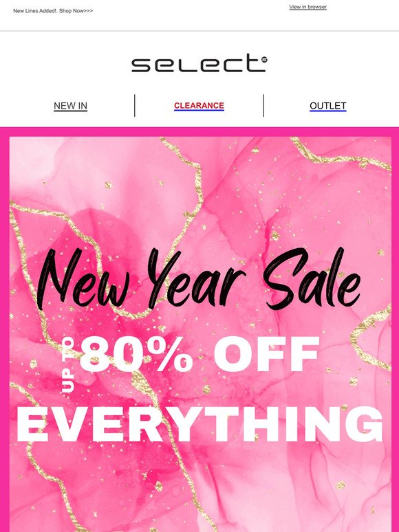 🎁 New Year Sale: Up to 80% Off Everything!😍