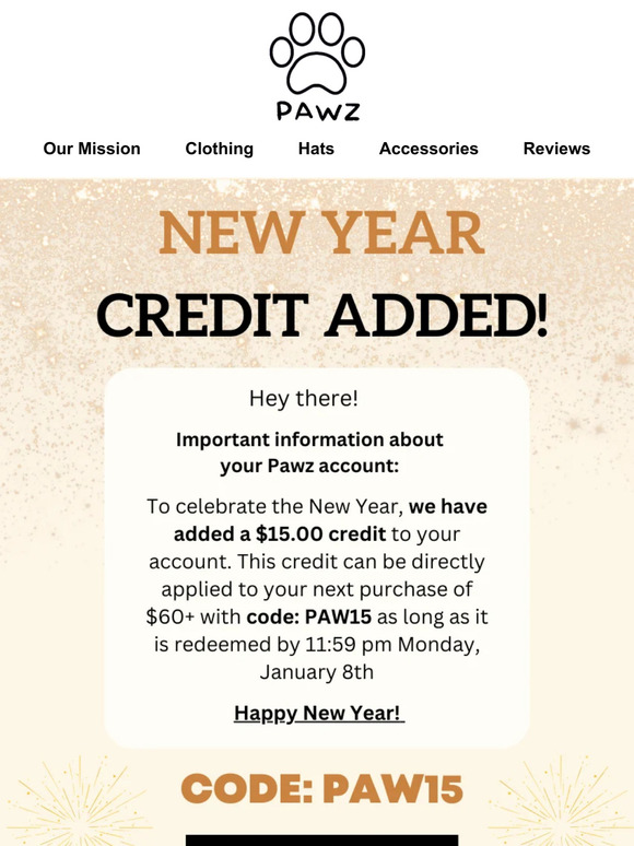 PAWZ 🚨 Account Alert Credit Added 🚨 Milled