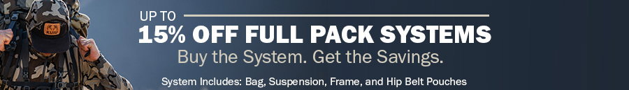 Up To 15% Off Full Pack Systems