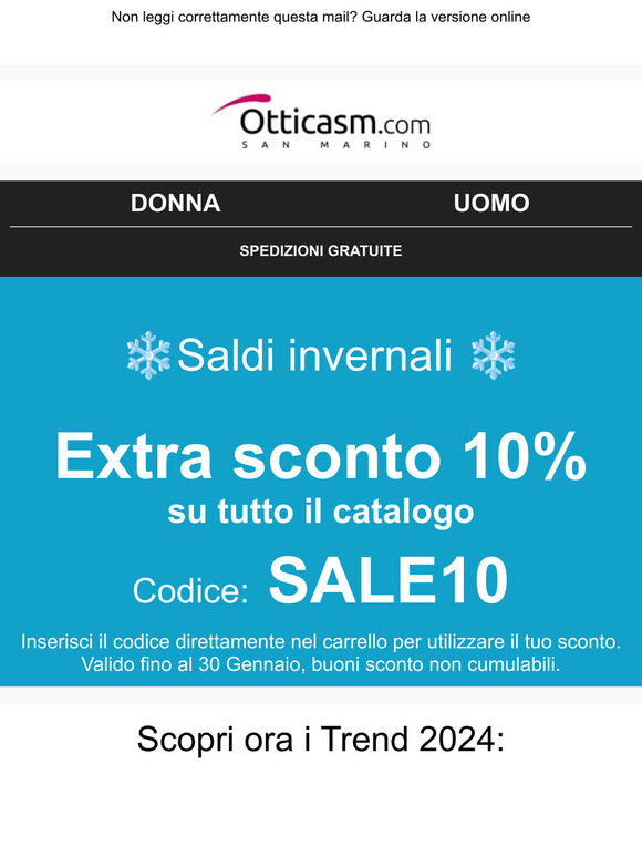 ❄️ Saldi 2024 - Extra sconto -10%