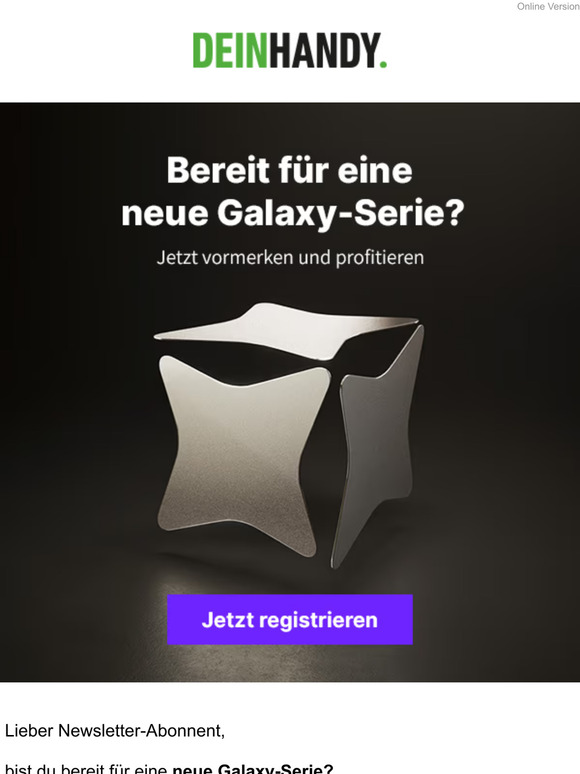 Die neue Galaxy-Serie: Jetzt für € 250,- Bonus vormerken & Gewinnchance sichern!