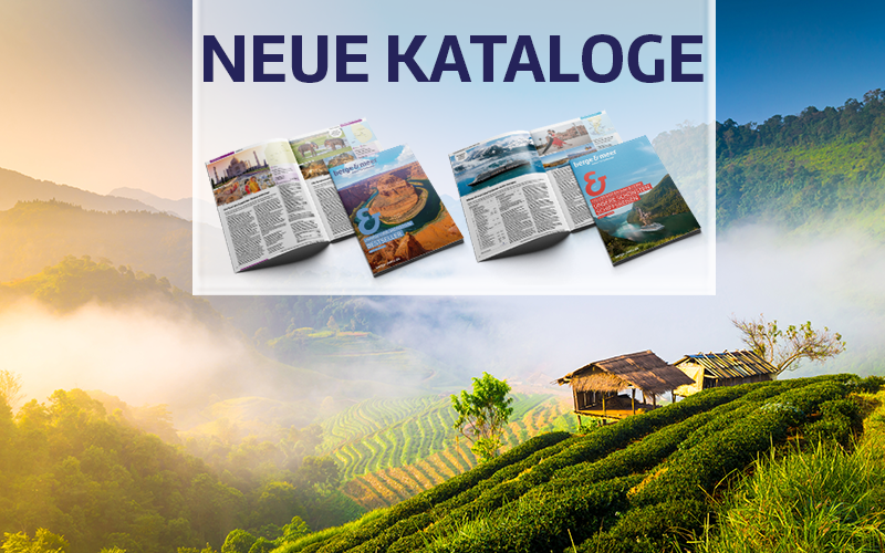 Neue Kataloge im Gepäck.