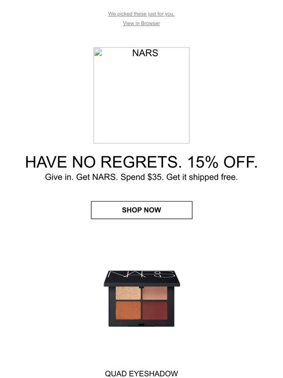 NARS Email Newsletters: Shop Sales, Discounts, and Coupon Codes