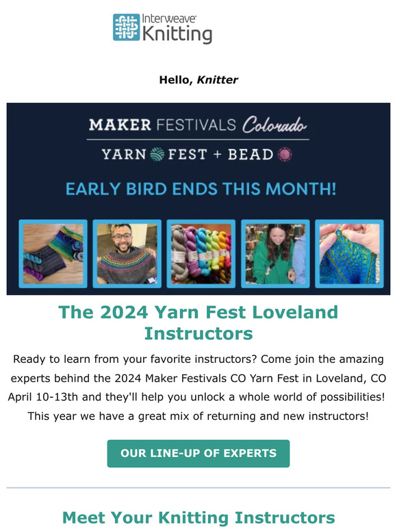 interweave Have you seen whose teaching at Yarn Fest 2024? Milled