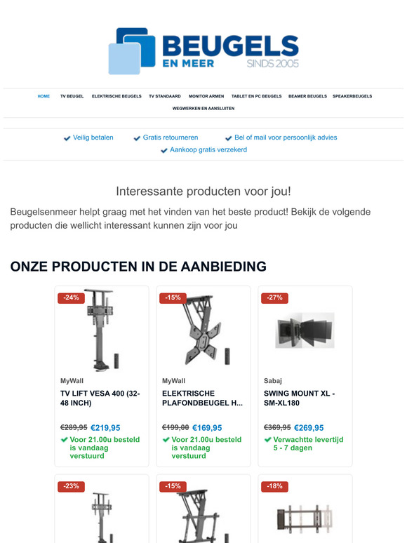 Bekijk de meest interessante producten op Beugelsenmeer