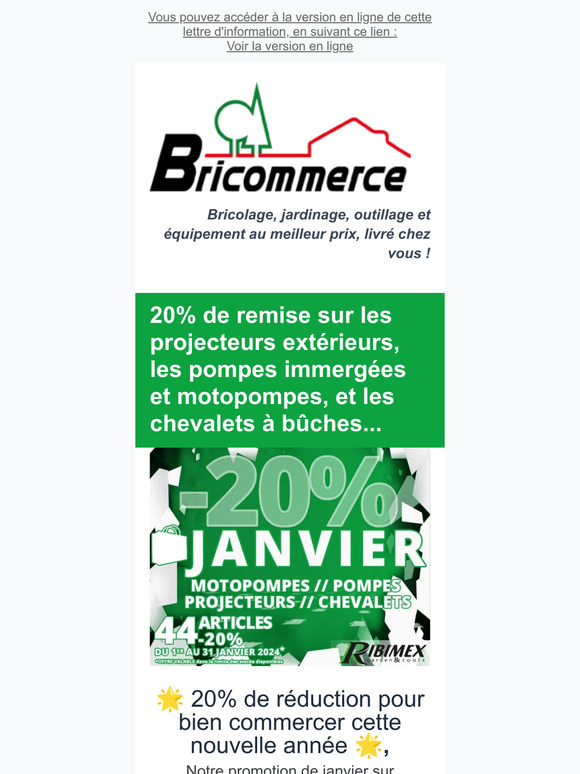 Pour bien commencer cette nouvelle année... notre promotion de Janvier