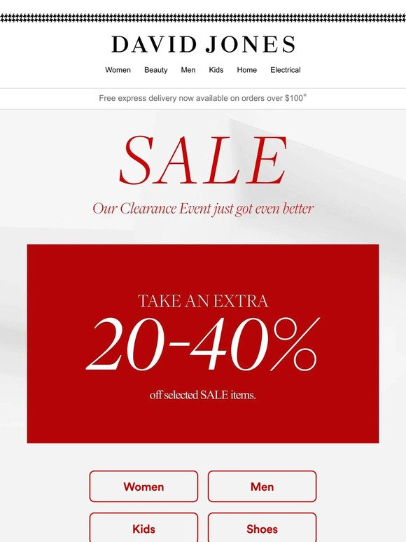 SALE | Extra 20-40% Off
