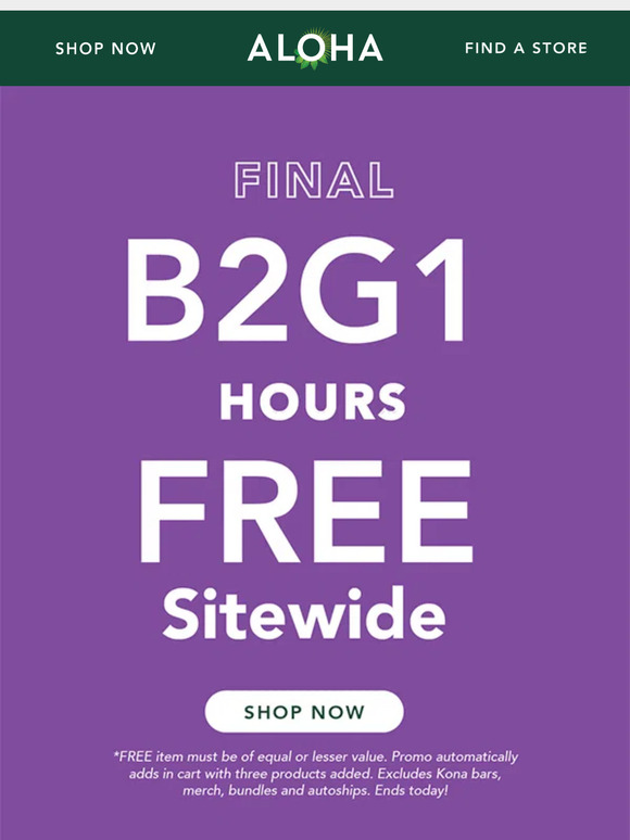 Aloha Email Newsletters Shop Sales, Discounts, and Coupon Codes