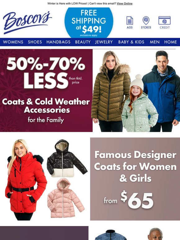 ❄️ 50%-70% off Coats & Winter Gear For The Family