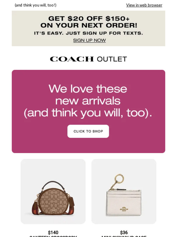 Coach outlet coupon online march 2020