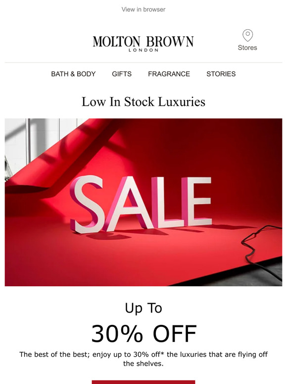 Molton Brown Email Newsletters Shop Sales, Discounts, and Coupon Codes