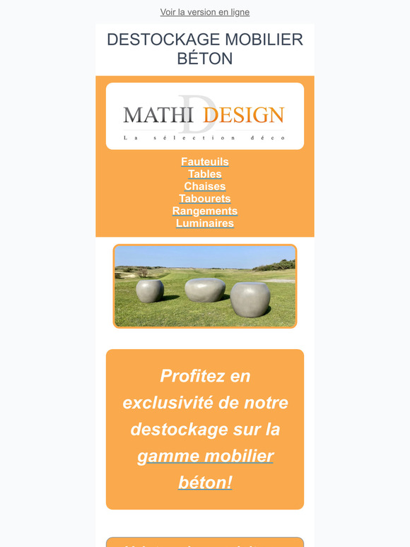 🔥DESTOCKAGE🔥 Mobilier béton en exclusivité!