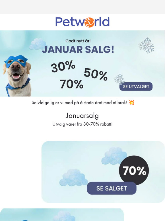 Januarsalg ⌛ Vær rask - førstemann til mølla 🐶