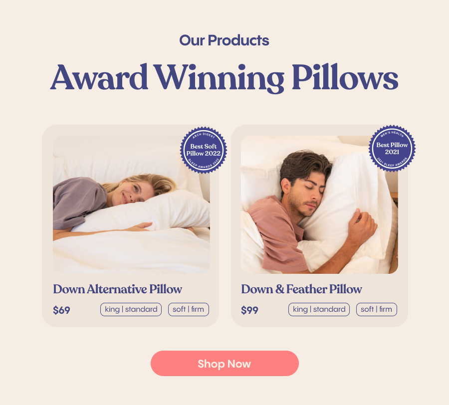 Our Products | Award Winning Pillows | Shop Now