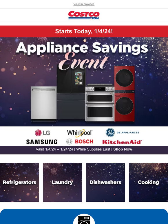 Costco Upgrade 2024 with the Appliance Savings Event, Starting NOW