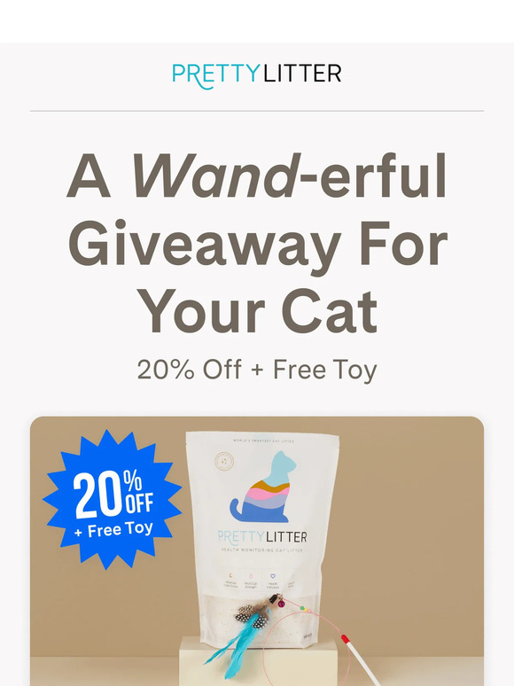 Pretty Litter CA Catastic Duo Free Cat Wand + 20 Off Litter Your