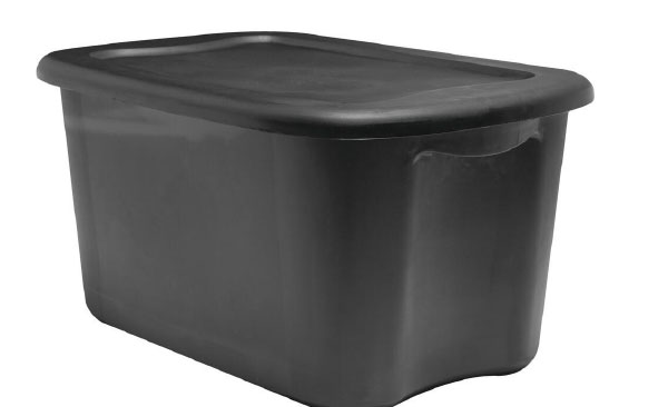 18-Gallon Black Storage Tote