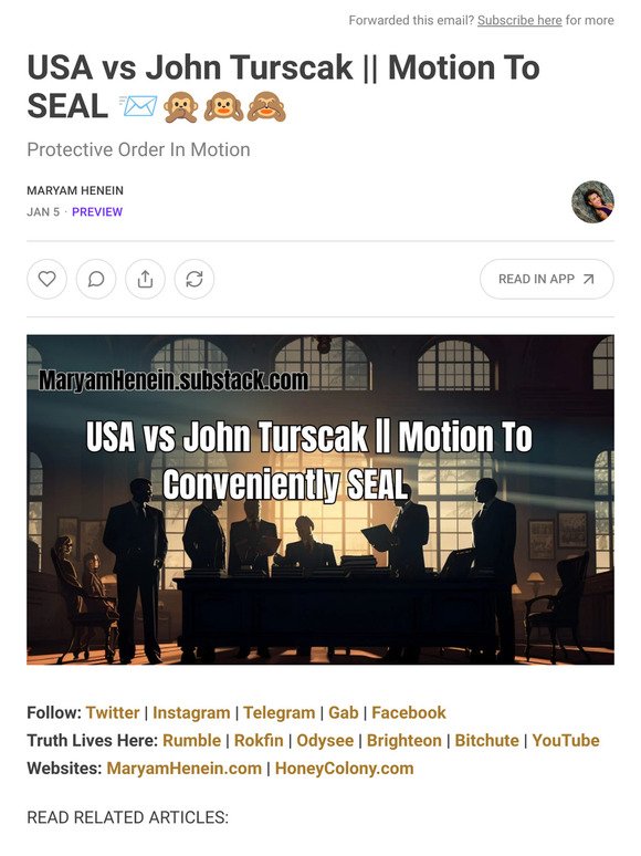 USA vs John Turscak || Motion To SEAL 📨🙊🙉🙈