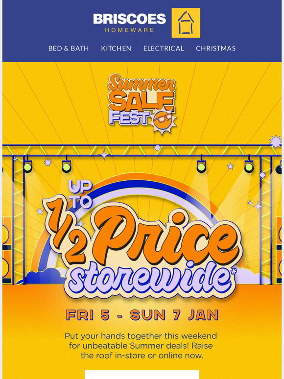 Briscoes Raise the roof with up to 50 off storewide 🕺 Milled