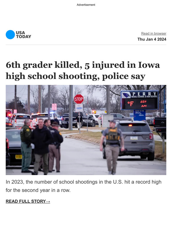 USA TODAY: Breaking: 6th Grader Killed, 5 Others Injured In Shooting At ...