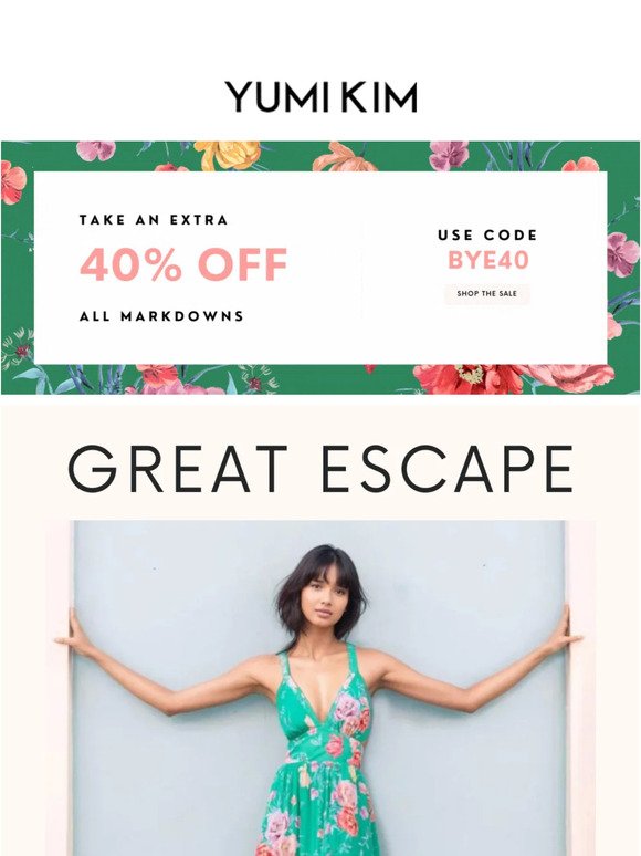 Escape In Style + Extra 40% OFF!